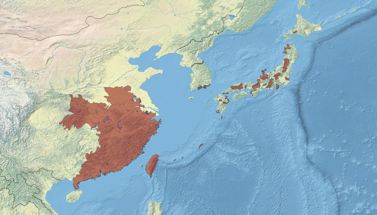 カワニナの分布図