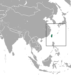 クビワオオコウモリの分布図(南西諸島・台湾・フィリピン北部)