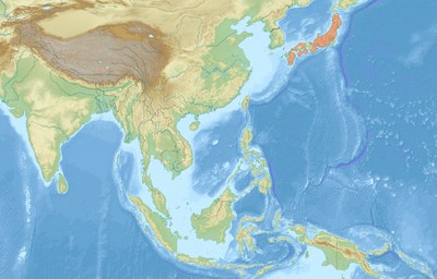 ホオジロムササビの分布図