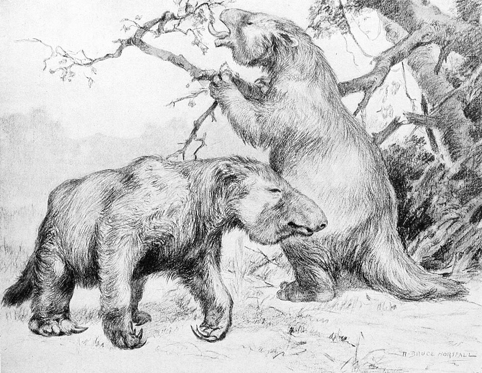 R. Bruce Horsfallによる古典的なメガテリウム復元画